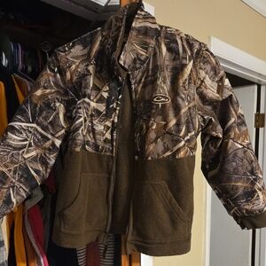 Drake Kids Camo and Brown Puffer Jacket